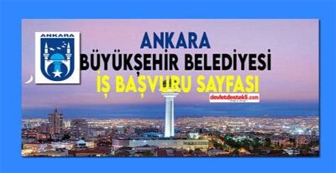 Ankara büyükşehir belediyesi işçi alımı 2017